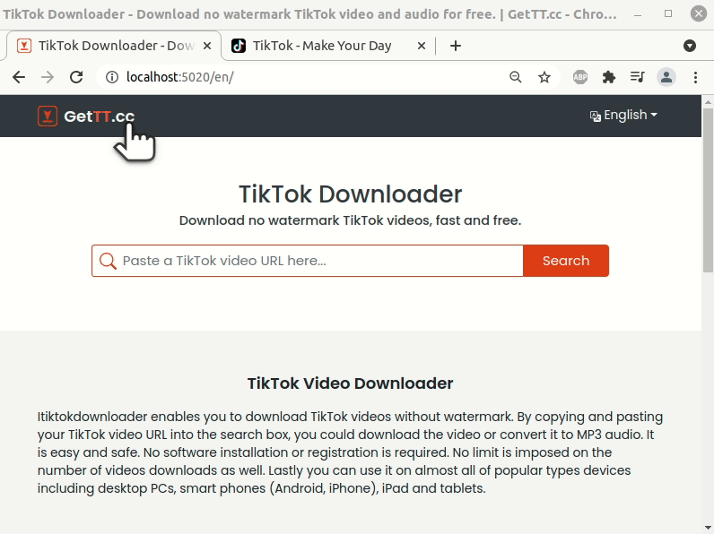 Tiktok from download audio